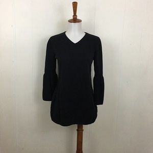 H by Halston 3/4 Bell Sleeve V-Neck Sweater